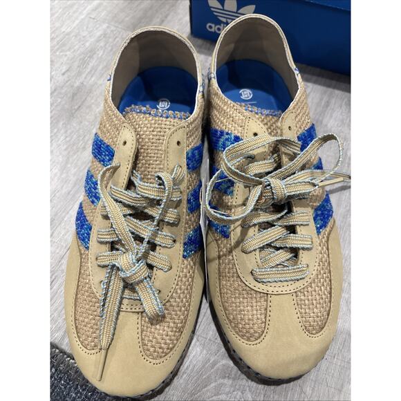 Size 9M/W10 - adidas CLOT x Gazelle by Edison Chen Linen Khaki Light Blue - Picture 2 of 8